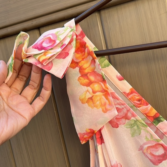 The Kooples Pleated Floral-Print Maxi Dress size 2 Bridal Shower Wedding Fairy - Picture 10 of 16